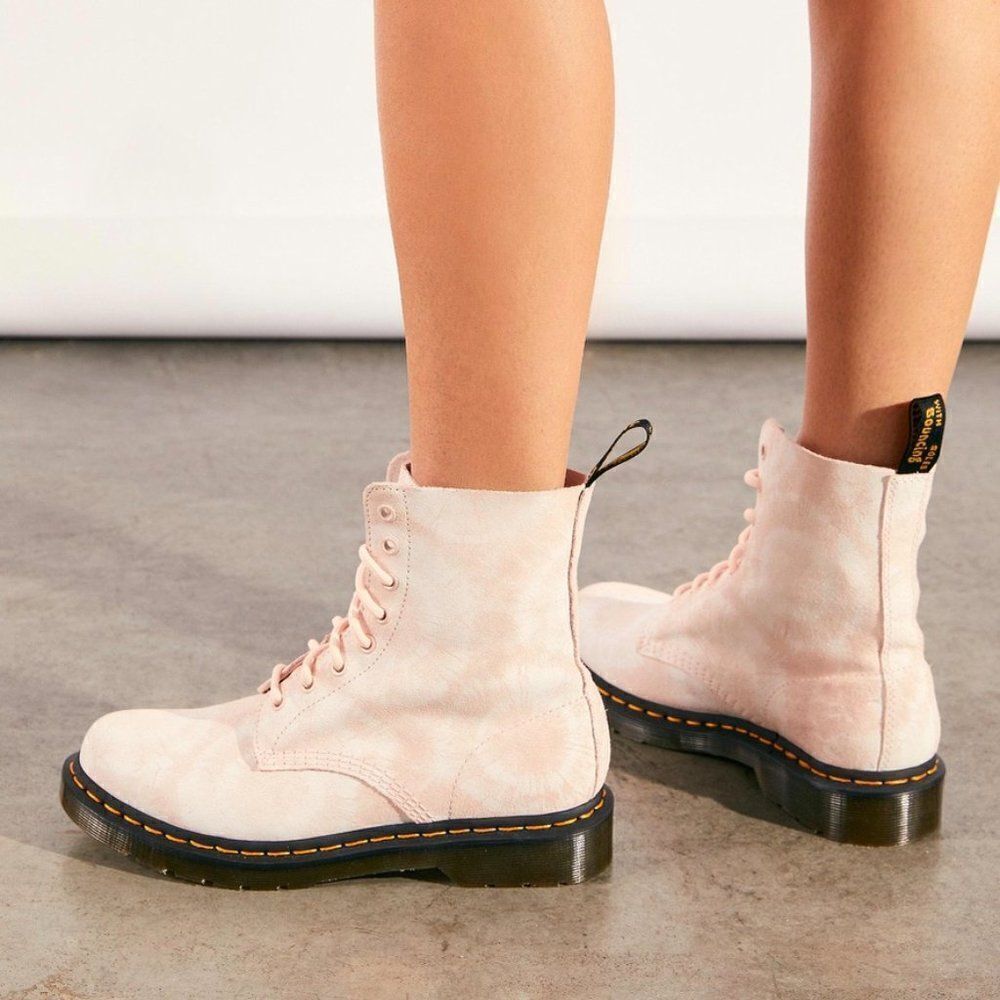 Dr. Martens 1460 Pascal Tie-Dye Suede Ankle Combat Platform Boot 8 Boho Grunge - Picture 5 of 10